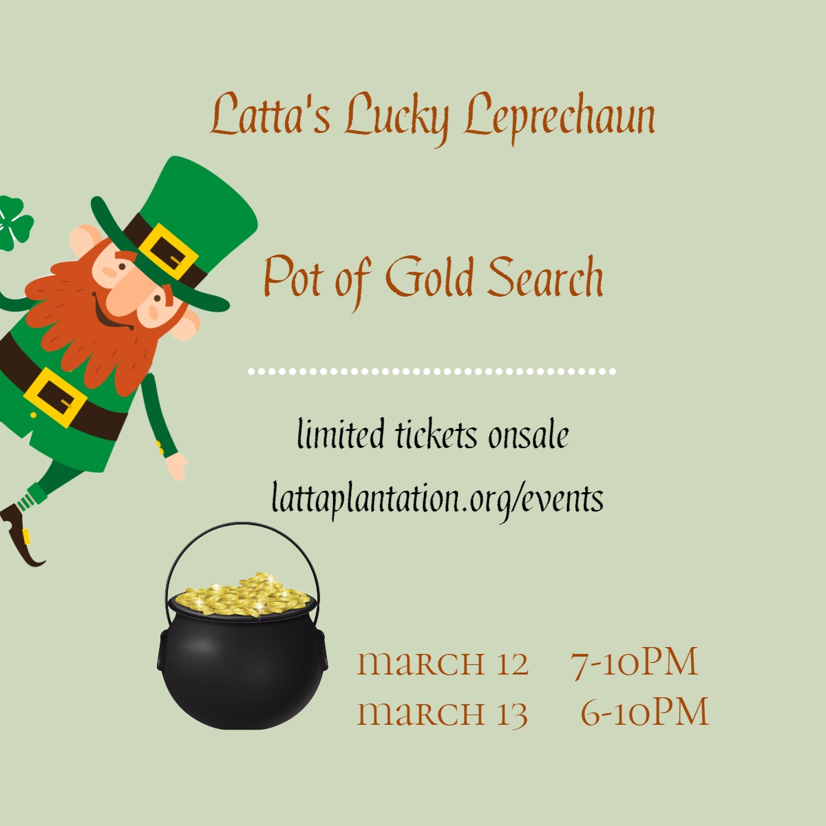 Latta's Lucky Leprechaun Pot of Gold Search