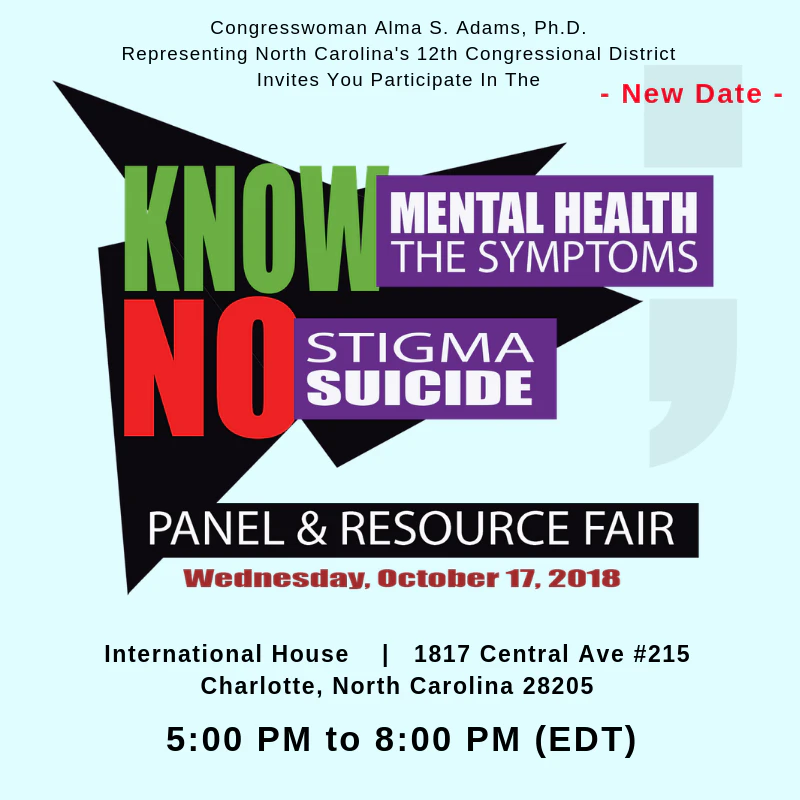Office of Congresswoman Adams Suicide and Mental Health Awareness Resource Fair and Panel