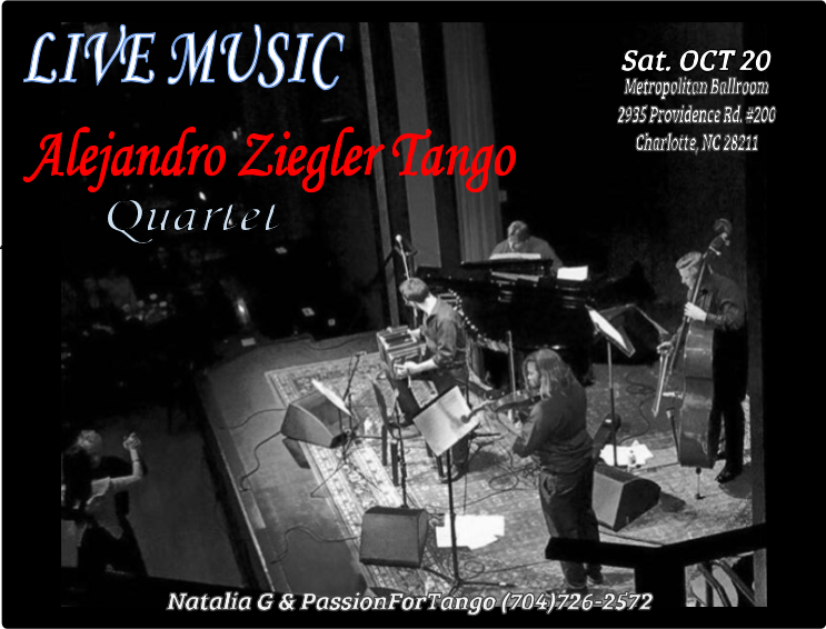 Live Alejandro Ziegler Tango Quartet in NC