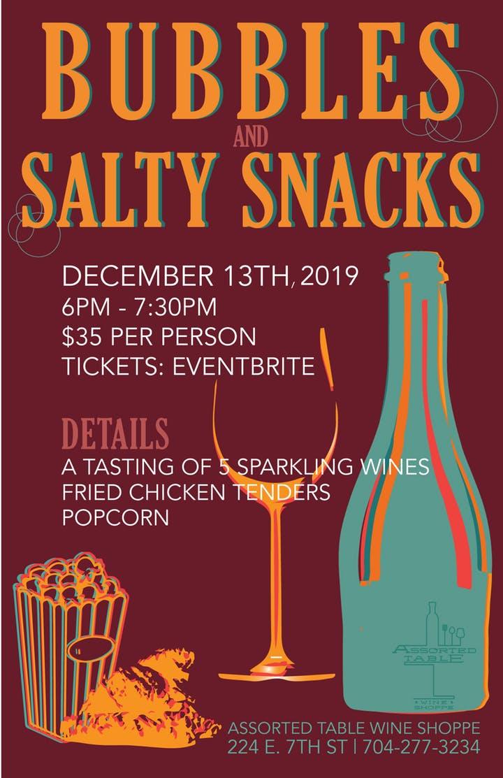 Bubbles and Salty Snacks Wine Pairing