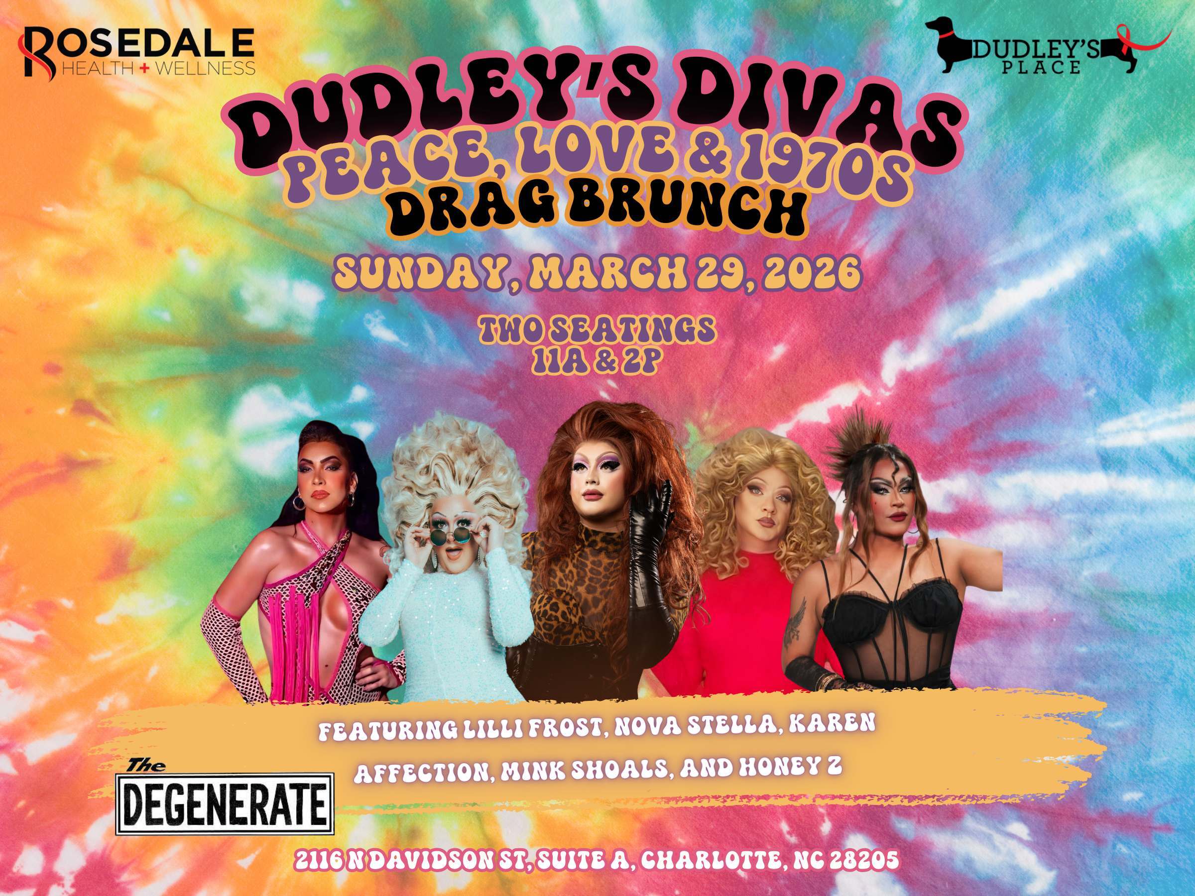 Dudley's Divas Peace Love & 1970s Drag Brunch