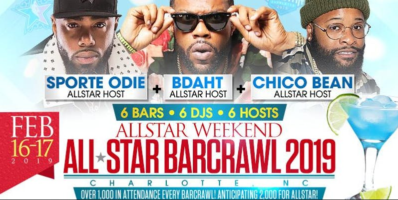 All-Star Bar Crawl 2019 - 7 Venues, 6 DJs, 1 Price