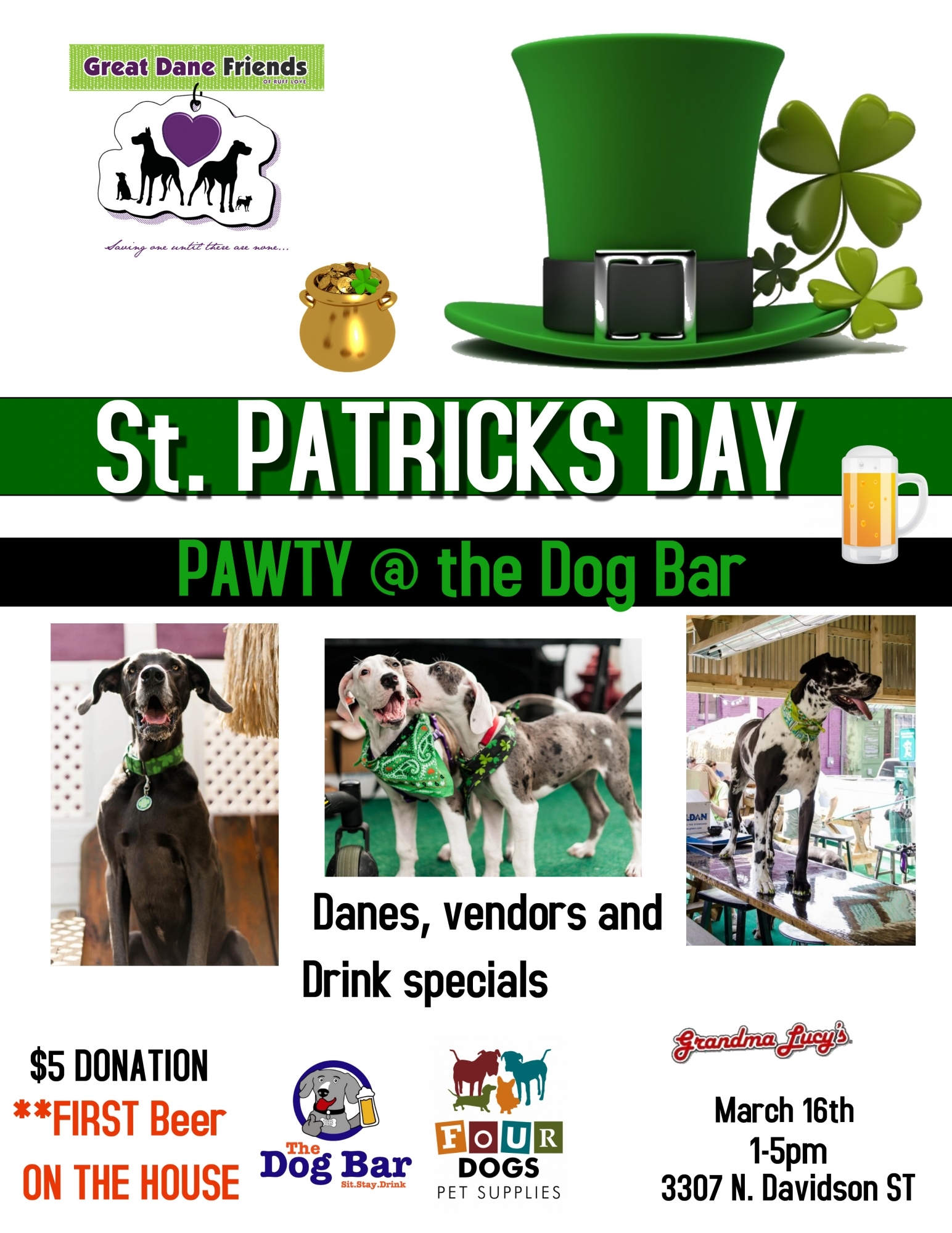 St Patricks Day Pawty at the Dog Bar Charlottes Got A Lot